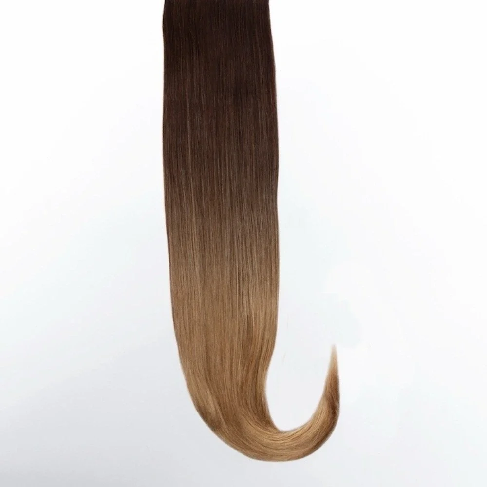 Hotheads Premium Machine Weft #5/23 Colormelt Brown To Blonde 18
